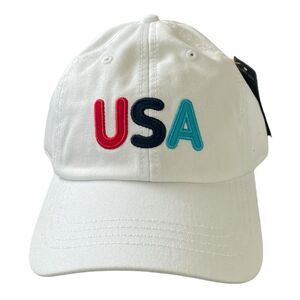 State of Mine Unisex "USA" Baseball Cap, White, One Size Fits Most